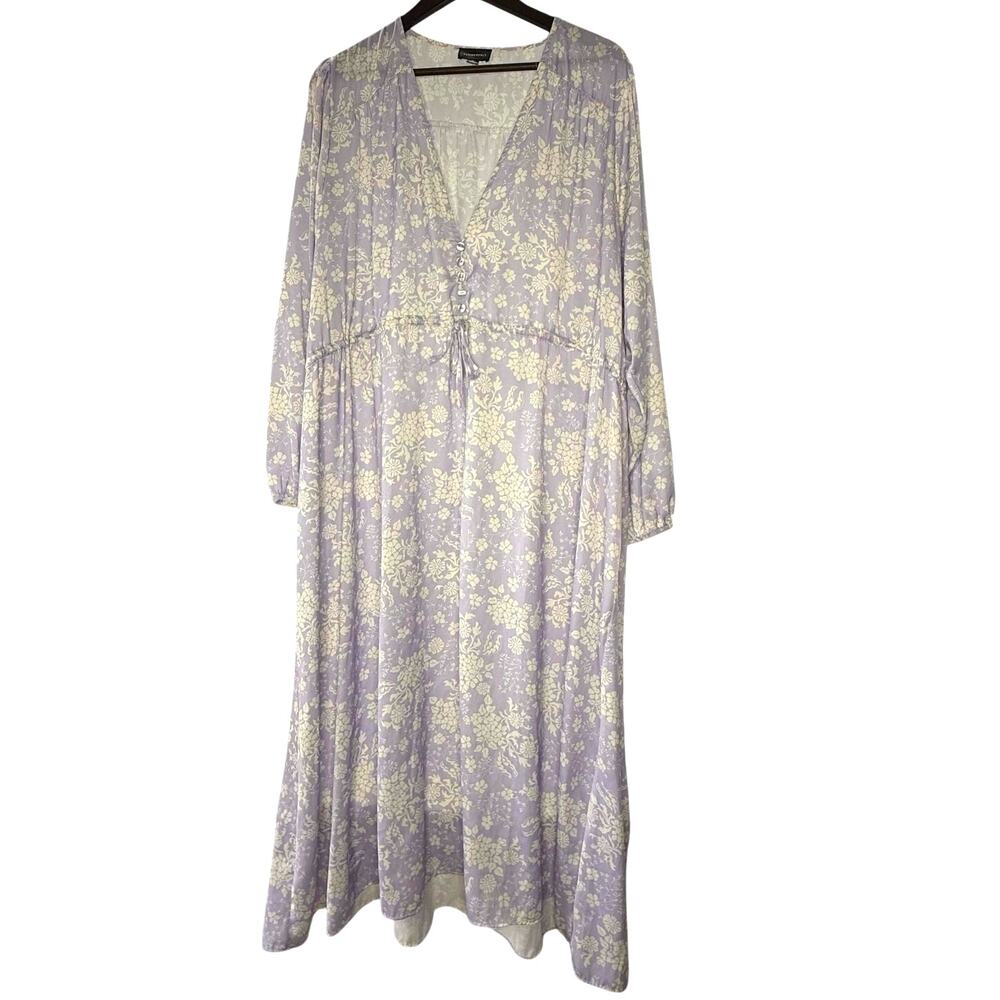 Summersalt Purple Floral Maxi Dress / Beach Cover Up XL